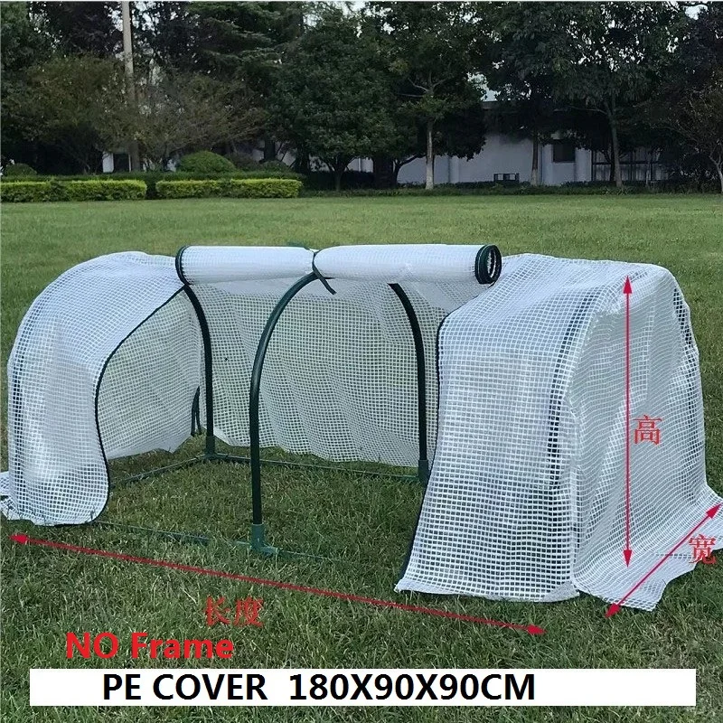 No Frame 180x90x90CM PE PVC Plants Greenhouse Home Balcony Flower Potted Rainproof Cover Outdoor Garden Keep Warm Shed Brooder
