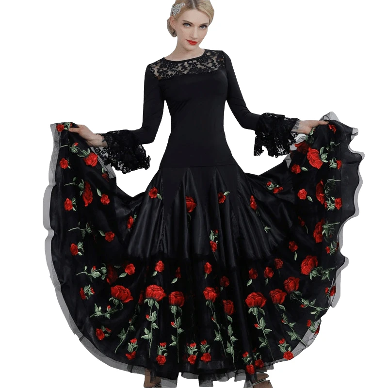 

2024современное танцевальное платье, женское танцевальное платье, юбка для выступлений, костюмы для соревнований