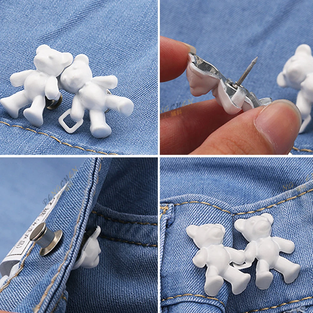 Bear Buckle Adjustable Waist Tightening Hook for DIY Clothing Accessories