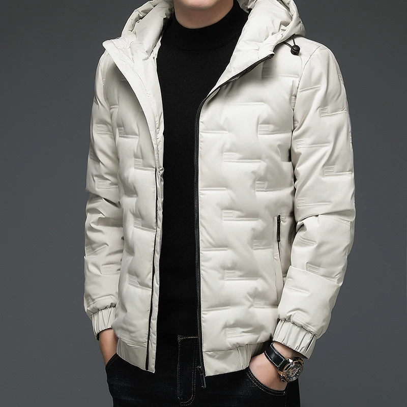 New 2023 Autumn Winter Men's Short Hooded Duck Down Jackets Outwear Solid Color Puffer Coats Thicken Warm Down Parkas Clothing new winter men s hooded casual white duck down jackets thick and warm parkas clothing youth outwear waterproof down coats m 4xl