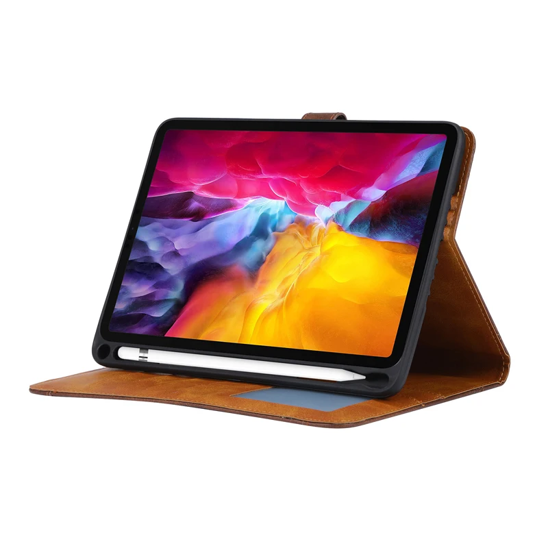 Livro de Couro de Luxo com Tampa do Suporte do Slot para Cartão Ipad Air Ipad Pro 11 12.9 Mini 10.9 Case de - Imagem 6