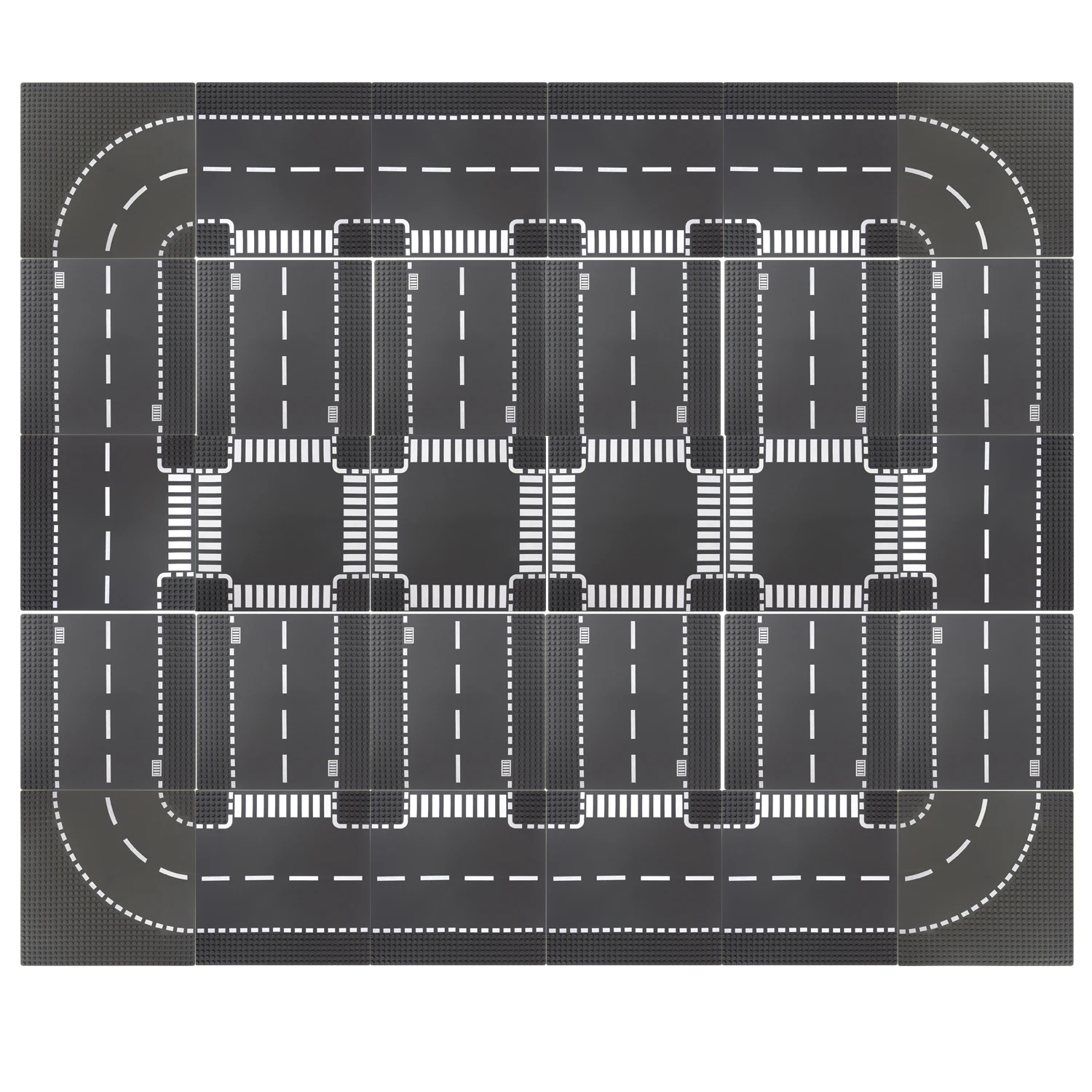 

EKIND 10" x 10" Road Base Brick Plate Compatible with All Major Brands, Bases for City Roads, Towns and Garages and More