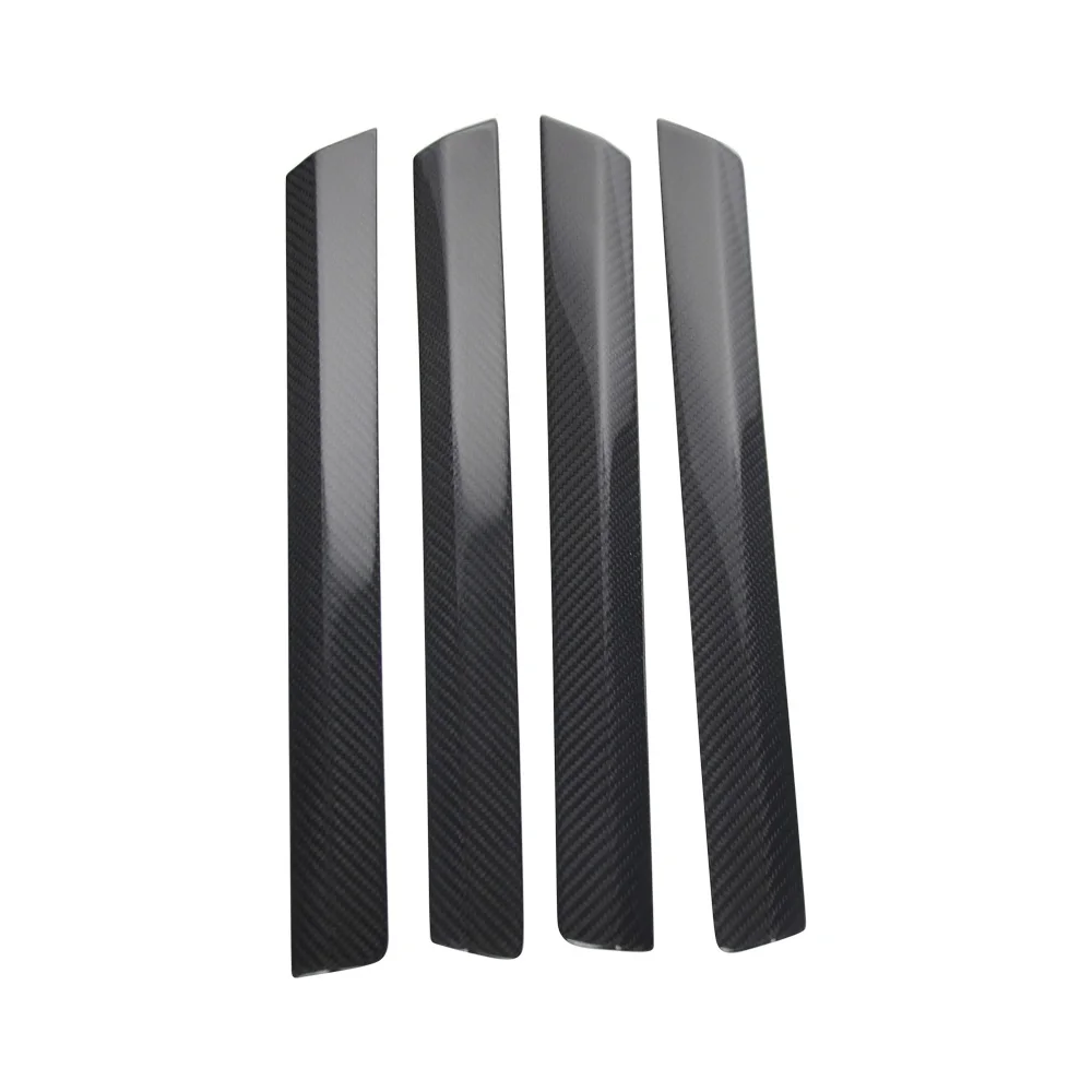 포르쉐 카이엔 2014-2017 실제 탄소 섬유 내부 도어 패널 커버 트림 4pcs Interor 액세서리