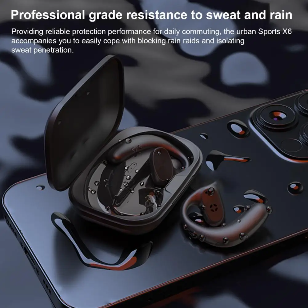 

Handsfree HiFi Sound Effect Over-Ear Buds Low Latency Bone Conduction Stereo Bluetooth-compatible 5.0 Earphones Music Player