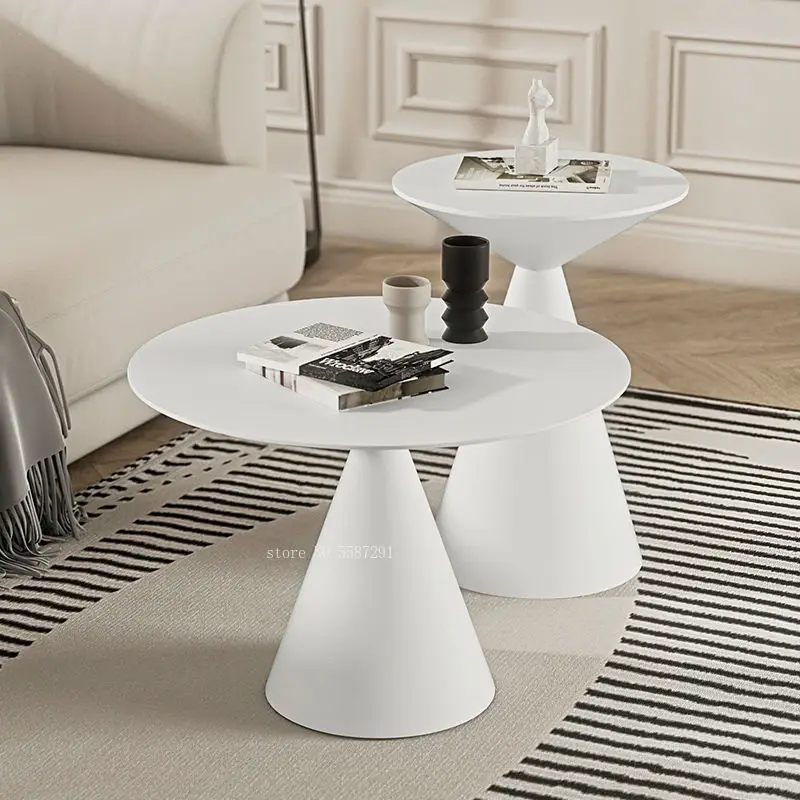 Italian Coffee Table Set Light Luxury Round Coffee Tables Combination Modern Living Room Sofa Side Table Bedroom Bedside Table