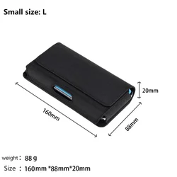 Universal Nylon Phone Pouch with Belt Clip - Multifunctional Carrying Holster Case (L)