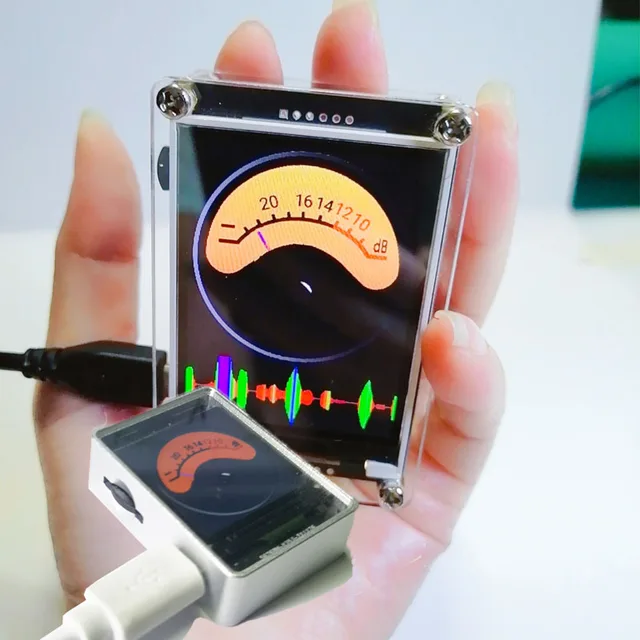 Analyseur Audio EVOR04-slim – écran LCD Couleur, VU-mètre, Oscilloscope, Spectre