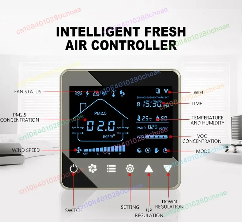 Wifi House Heat Recovery System Recuperator Fresh Air System for Ventilation Cen