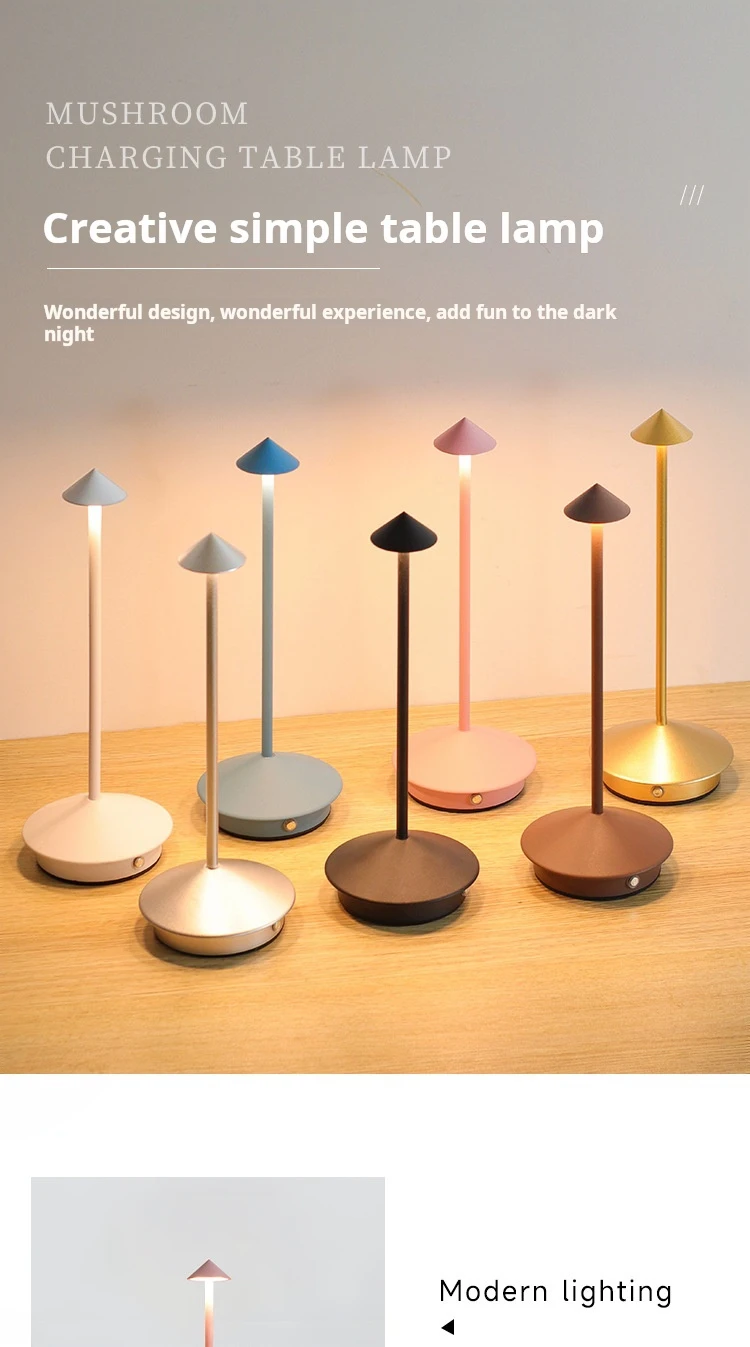 Type-C Rechargeable Table Lamp Creative Dining Touch Led Hotel Bar Coffee Pina pro Table Lamp Lampada Da Tavolo Decorative Lamp