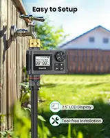 INSOMA спринклерный таймер, автоматическая система полива, умное орошение сада с латунным поворотным механизмом для шлангового крана, открытого сада — изображение 6