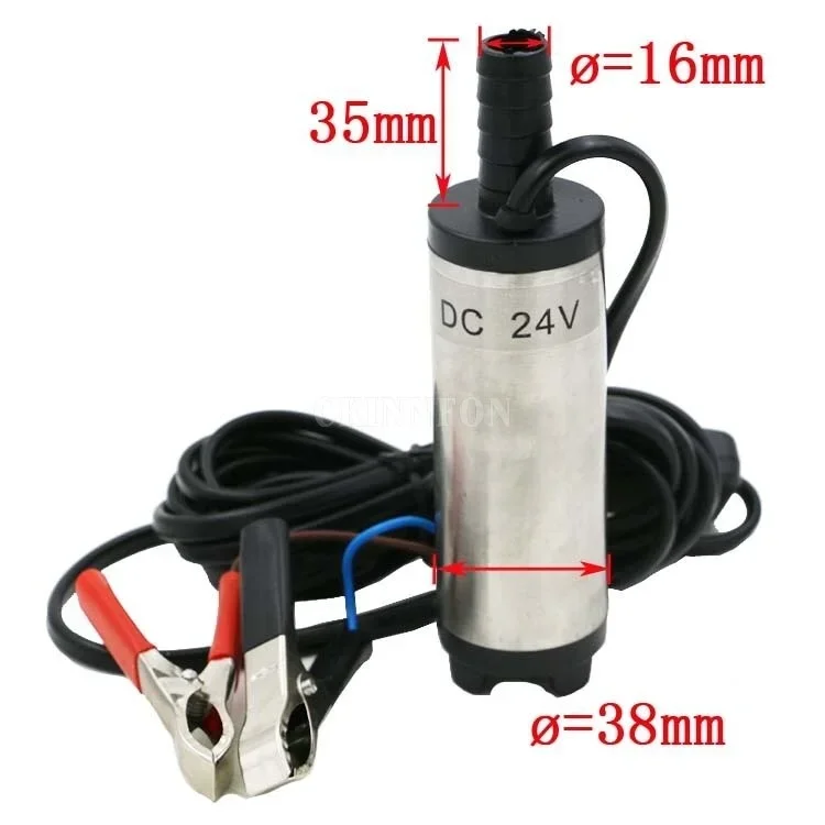 Mini pompe de transfert d'eau et d'huile pour voiture, 38mm, 12V/24V DC, interrupteur marche/arrêt, Submersible