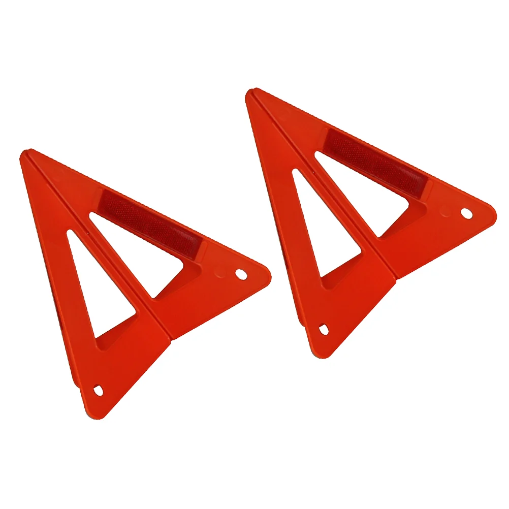 

2 Sets Warning Sign Cars Road Triangle Safety Kit The Reflective Emergency Triangles Plastic Tool