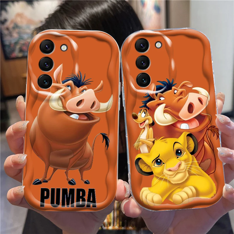 Мягкий чехол для телефона Disney Lion King PengPeng для Samsung S24 S23 S21 S20 Ultra Plus FE A73 A72 A71 A51 A31 A05S A05 A04