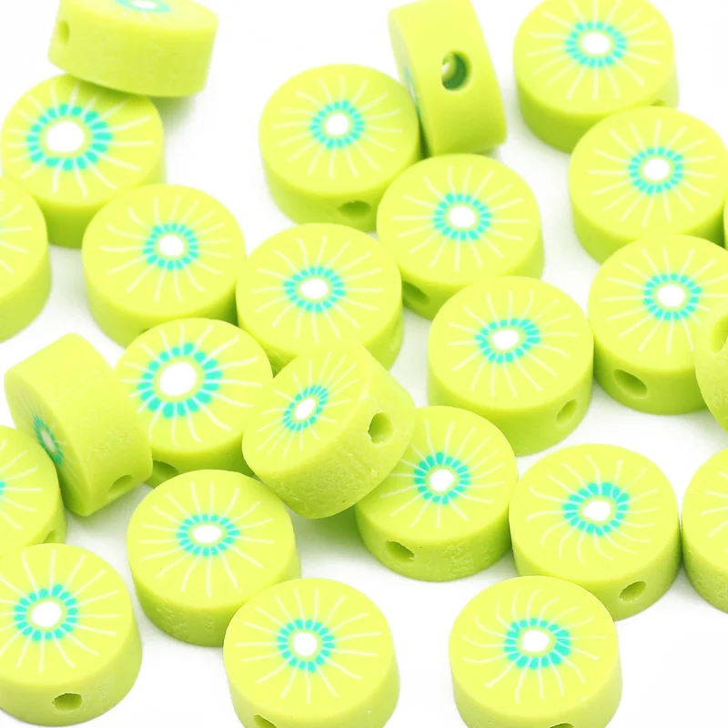 20/50/100 Stück 10 mm gemischte Obst-Ton-Abstandsperlen, Polymer-Ton-Perlen für Schmuckherstellung, DIY-Armband, Halskette, handgefertigte Accessoires – Detail 10
