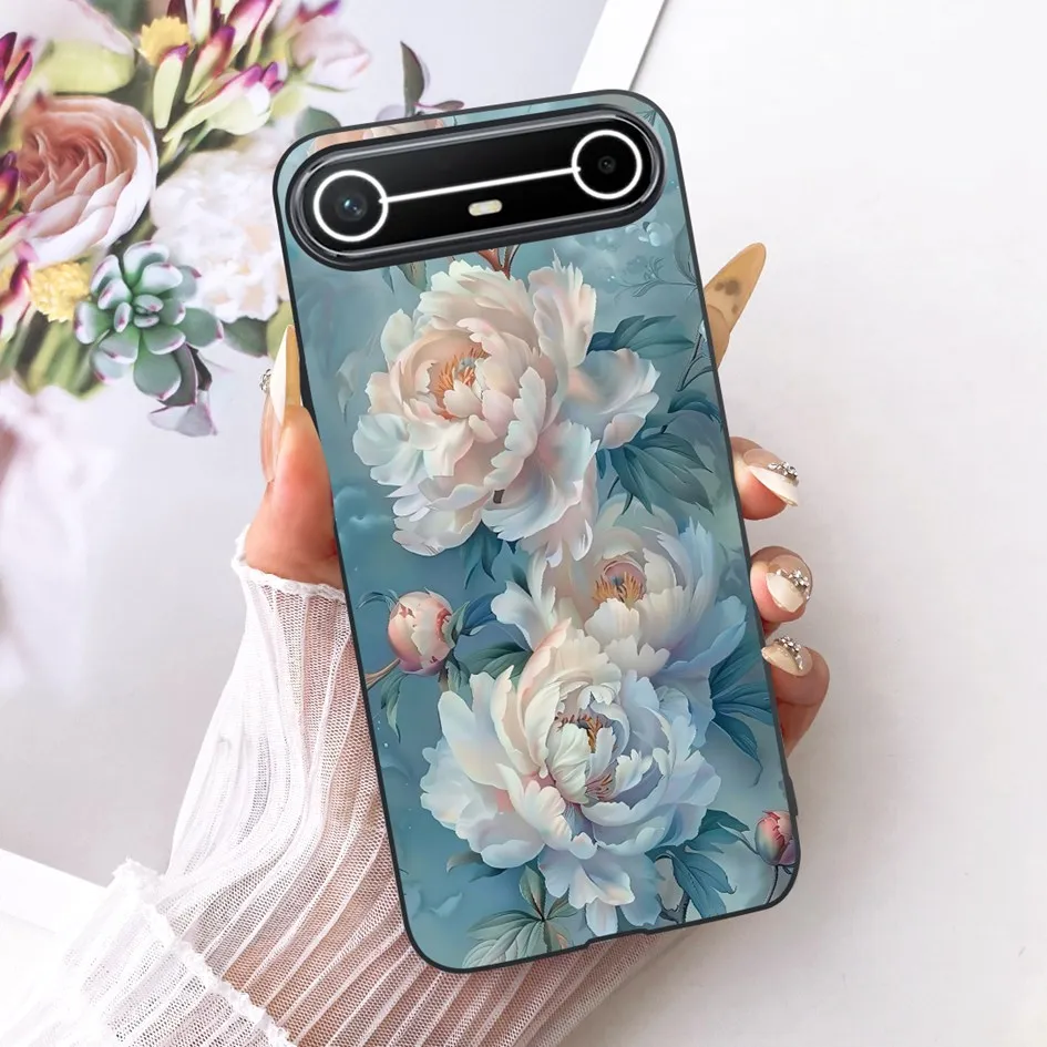 New Fashion Flower Bowknot Soft Silicone Protective Bumper Case - Slim Design