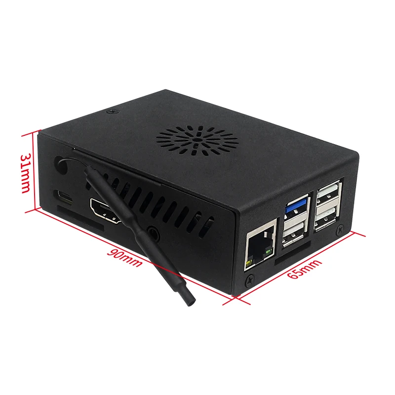 New / Old Orange Pi 3B Case Metal Shell with Fan Optional Antenna Aluminum Heati