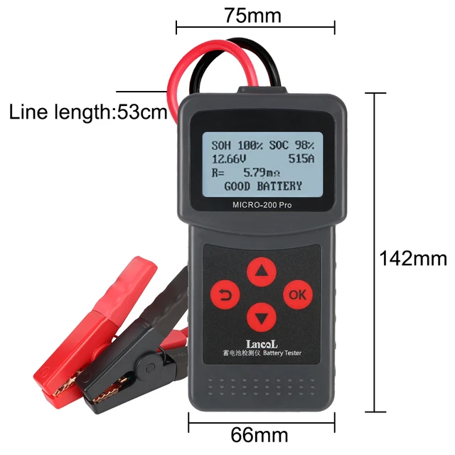 12v Car Battery Tester Car Accessories For Garage Workshop Auto Tools  Mechanical Battery Capacity Tester Micro200Pro - AliExpress