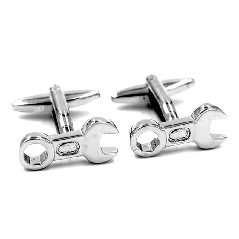 Modeling Metal Cufflinks DIY Tool Utility Tool Kit Ornament Wrench Cufflinks Set Accessories