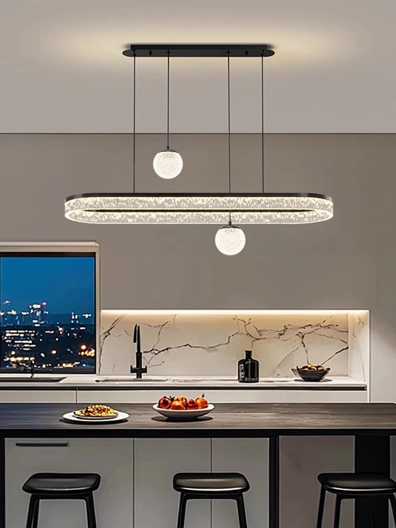 Elegant Iron and Acrylic Pendant Light