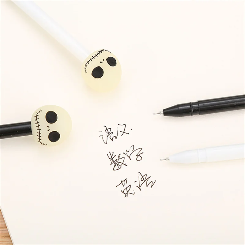 2pcs Creative Skull Gel Pens For Kids Cute Cartoon Writing Pens  Personalized School Supplies Stationery Halloween Gift - AliExpress