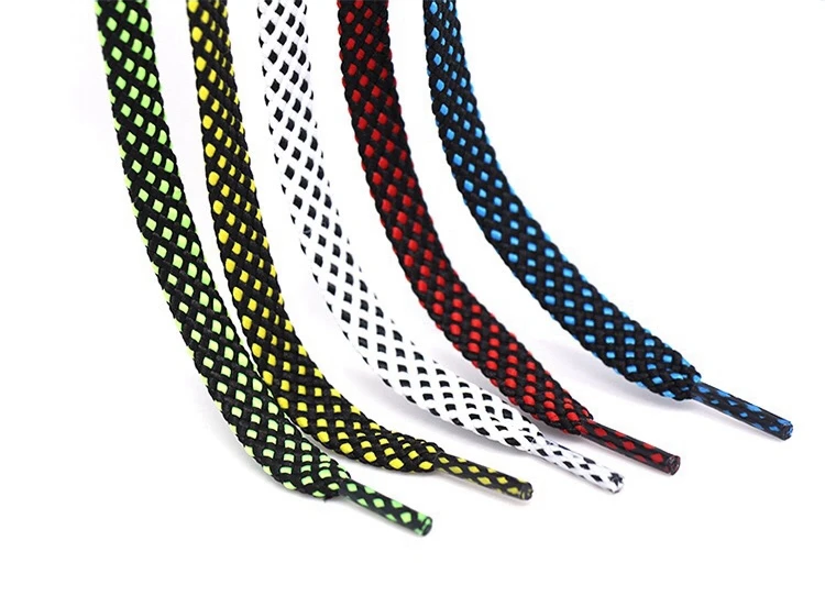 1 Paar doppellagige hohle Schnürsenkel, flache Schnürsenkel für Schuhe, zweifarbige Schnürsenkel, weiß, schwarz, Sneakers-Schnürsenkel, 100/120/140 cm – Detail 5
