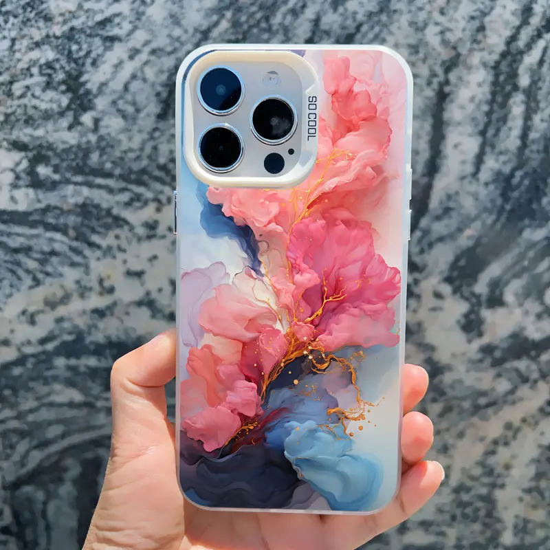 Wunderschöne Blumen-Laser-Handyhülle für iPhone 15 11 12 13 Mini Pro Max 17 16 14 Plus Pro Max 15 Plus Stoßfeste Rückabdeckung Fundas – Detail 8