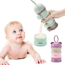 3 ou 4 camadas estilo portátil caixa de armazenamento de alimentos para bebê essencial múltiplas aberturas cereais leite infantil em pó toddle lanches recipiente