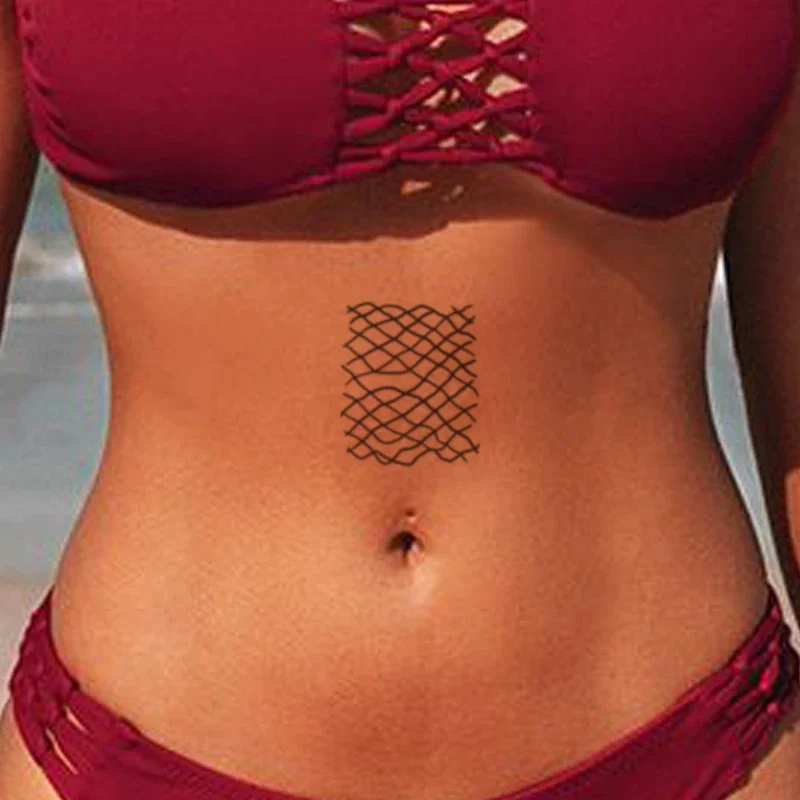 

Temporary Tattoo Stickers Sexy Line Heart Iron Chain Letter Fake Tatto Waterproof Tatoo Leg Arm Belly Small Size for Women Men