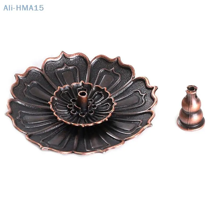 Gourd Incense Burner Accessories Multi-functional Holder Lotus Tray Rack Alloy Table Decoration