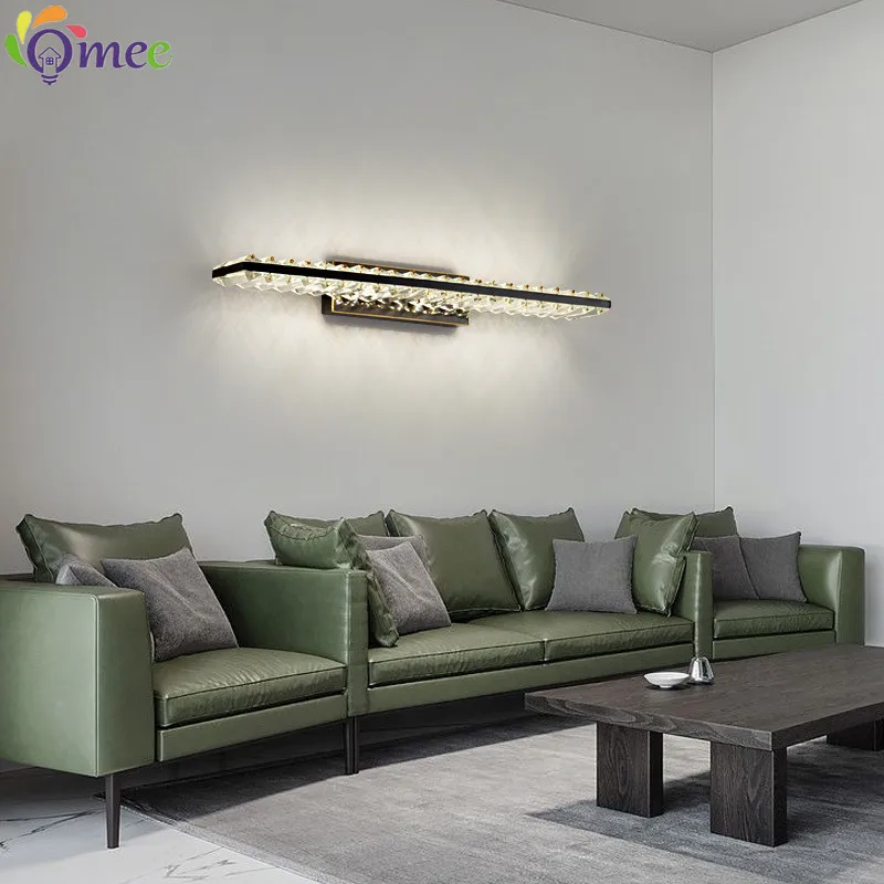 Crystal Mirror Front Wall Lamps LED Fashion Simple Bathroom Indoor Wall Light Painting Front Lighting Home Decoration Luminary