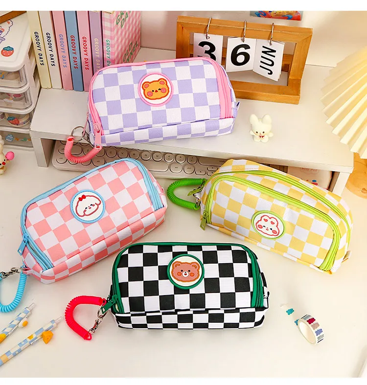 Pencil Case Game Pencils Bags Kawaii Lapicera Estuche Escolar 3  Compartimientos Portable Pencilcases For Boys Trousse Genshin - AliExpress