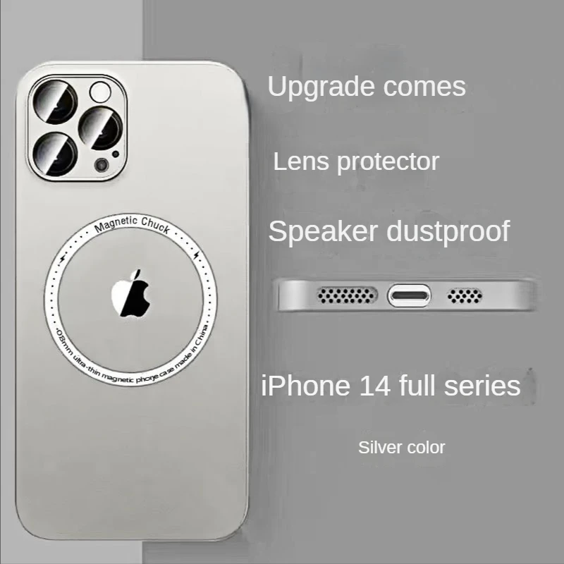 Creative Luxury Magsafe Magnetic Wireless Charging Phone Case Suitable for IPhone 15 14 13 12 11Pro Max Plus Lens All Inclusive