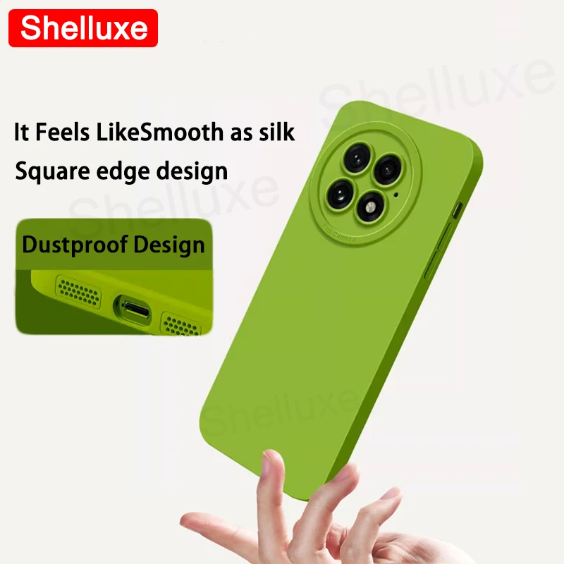 Luxurious Square Liquid Silicone Soft Cover - Silky-Feel Phone Case