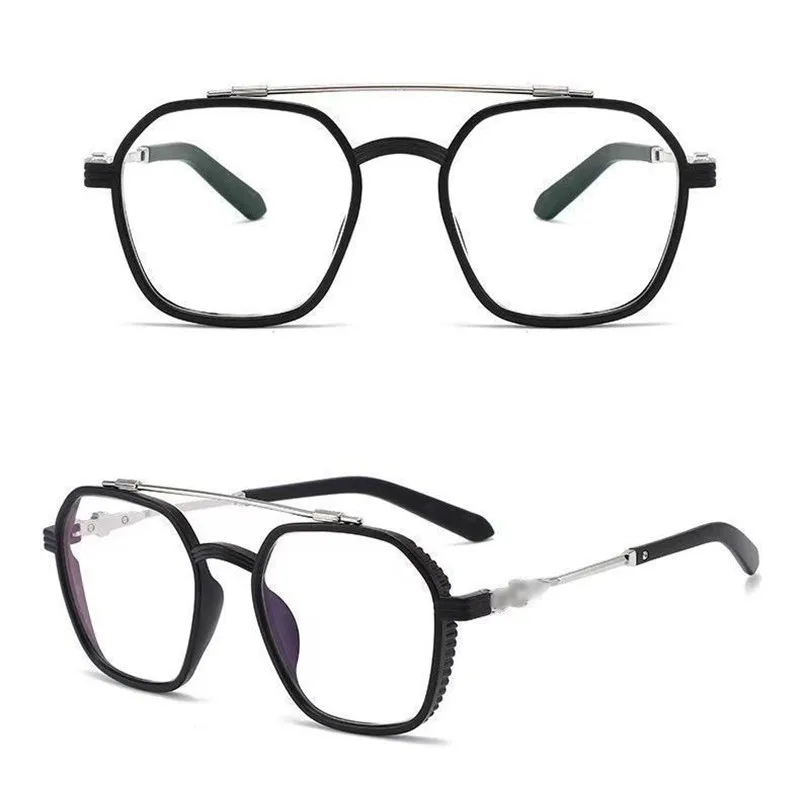 Fashion Women Men Anti-blue Light Glasses Oversized Optical Transparent Frame UV400 Eyewear Flat Mirror Eyeglass 2023 New images - 6