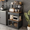 Modern Metal Kitchen Cabinets Kitchen Furniture Floor Multi-layer Living Room Storage Cabinets Microwave Shelf Storage Sideboard 2