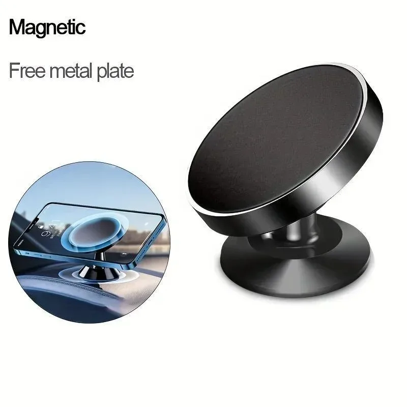Universal 360° Rotating Magnetic Metal Car Phone Holder Stand