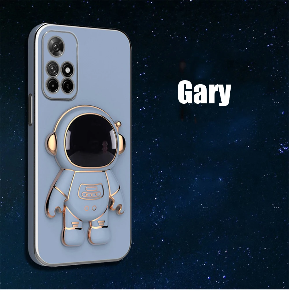 Luxus Überzug Cartoon Astronaut Halter Halterung Fall Für Xiaomi Redmi Hinweis 11 10 9 8 7 Pro 10T 9T 8T 10C 9C 9A 9T Mix4 T_voghion.com