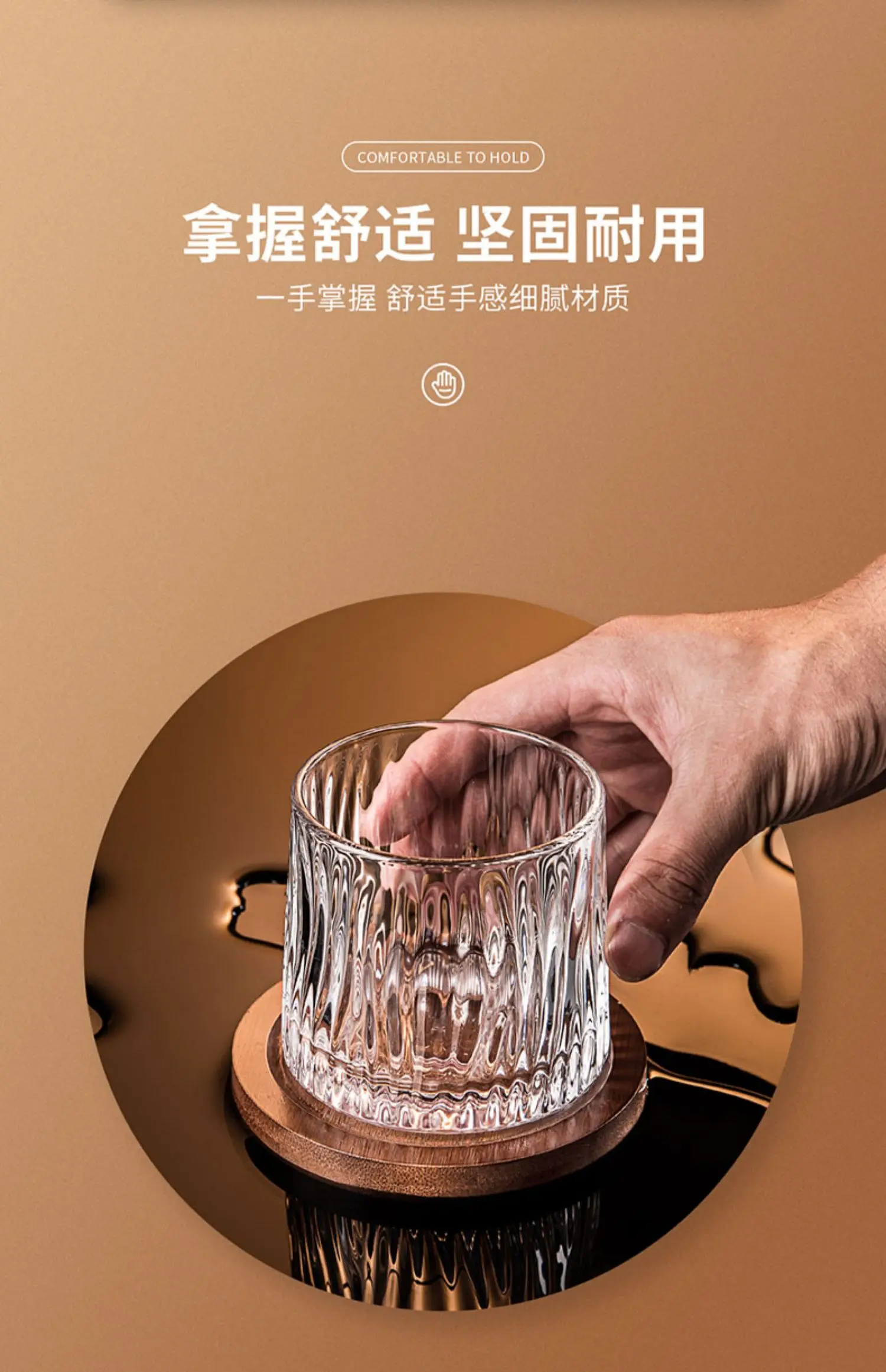 Spinning Crystal Tumbler Glass With Base Rotating Glass Drinkware For Bar And Home 1-Pcs