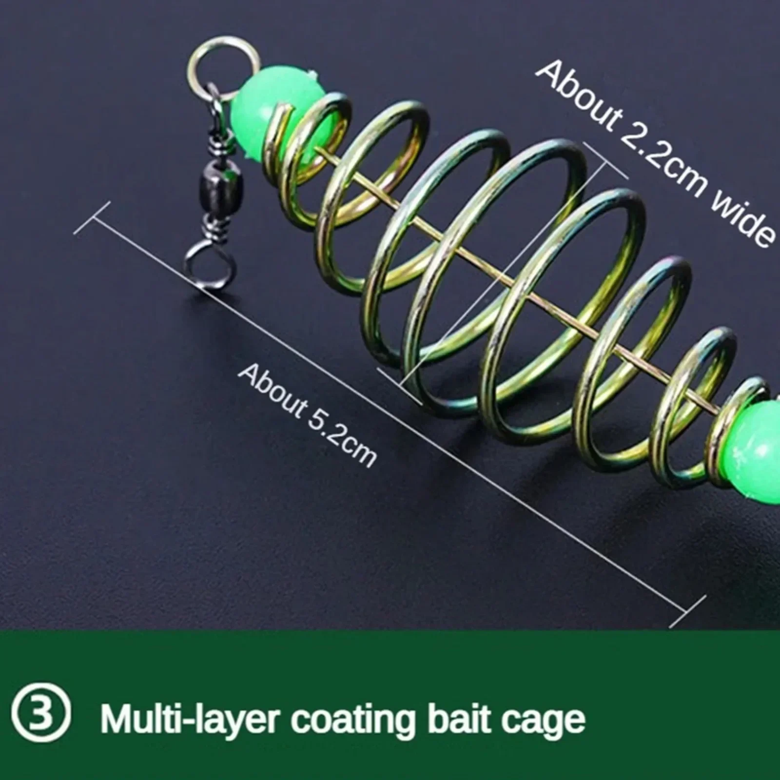 Fishing Net 12 Size Trap Mesh Luminous Bead Netting Sea Fish Tackle Design Copper Shoal Cast Fishing Trap