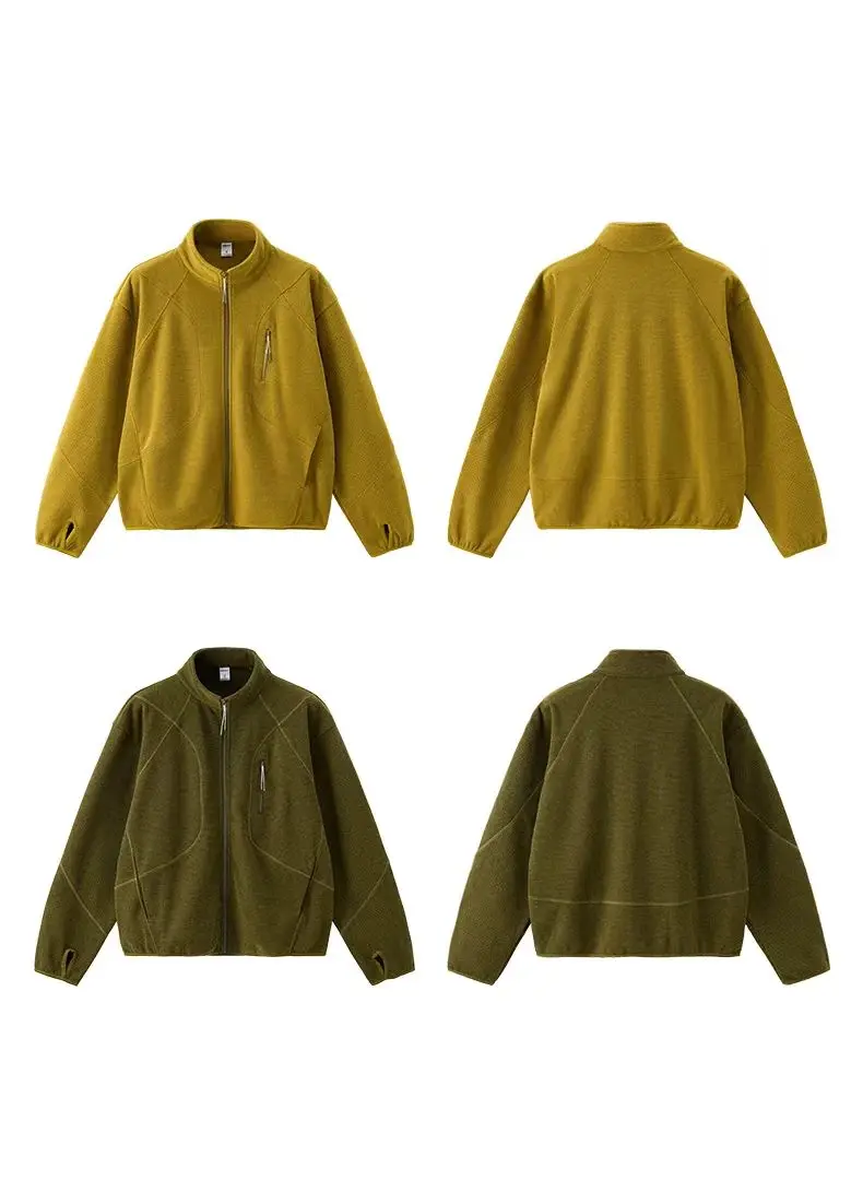 Sianlanhiam 25aw Honeycomb thermal zip-up sweatshirt minimalist urban outdoor gorpcore