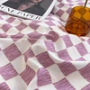Plaid Pattern Pure Cotton Bedding Set Duvet Cover Pillowcase Flat/Fitted Bed Sheet Set Comforter Cover Bed Linens Set Queen King 4