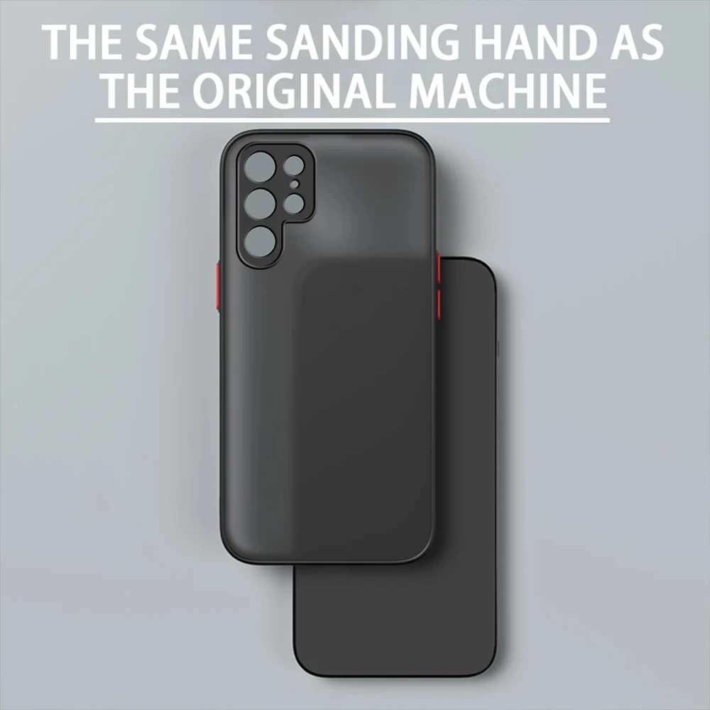 Luxury Matte Silicone Shockproof Armor Case with Hard Back Cover