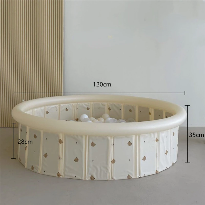 INS Baby Round Ocean Ball Pool Pit Indoor Playground Inflatable Cartoon Toys Children's Playpen Fence Kids Safety Room Decor 2