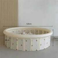 INS Baby Round Ocean Ball Pool Pit Indoor Playground Inflatable Cartoon Toys Children's Playpen Fence Kids Safety Room Decor 2