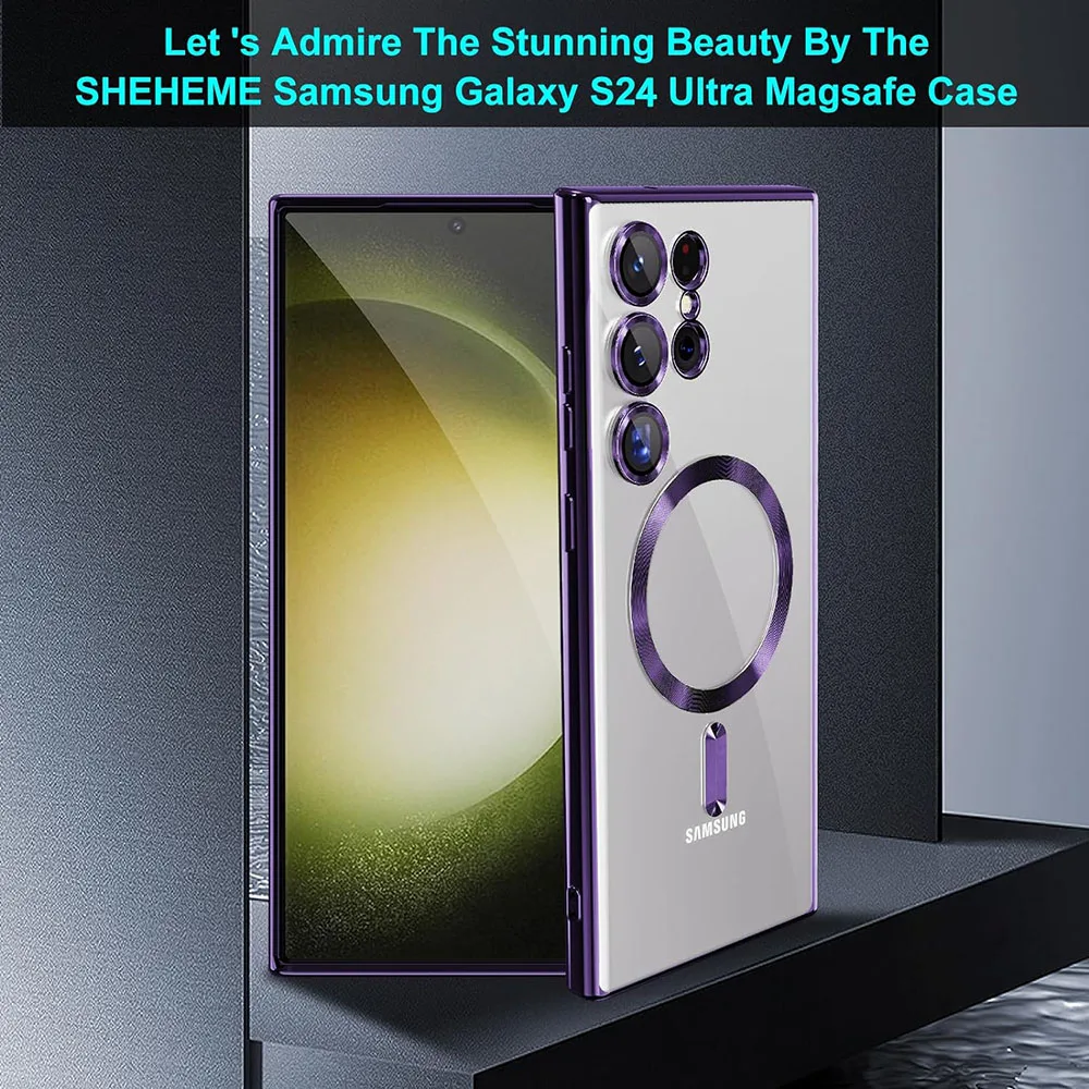 Magnetic Wireless Charging Case Magnetic Case Phone Case Phone Protector Cover For Samsung Galaxy S24 S23 S22 20 21 FE Note 20 Ultra 10 Plus