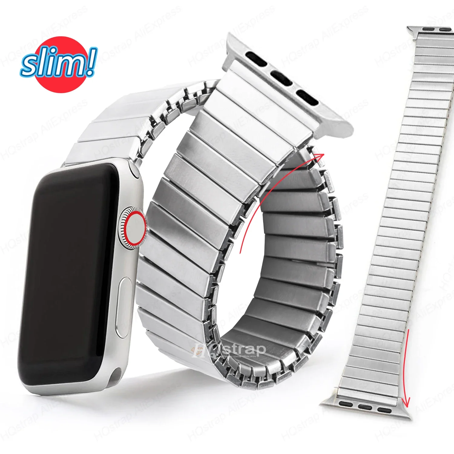 ตัวเลือกสินค้า สายรัดข้อมือสแตนเลสสตีลสำหรับ Apple Watch ทุกรุ่น