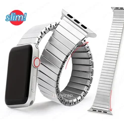 Luxury Elastic Stainless Steel Watchband with Expansion Design for S10-42mm(38-40-41mm) (Silver B Slim)