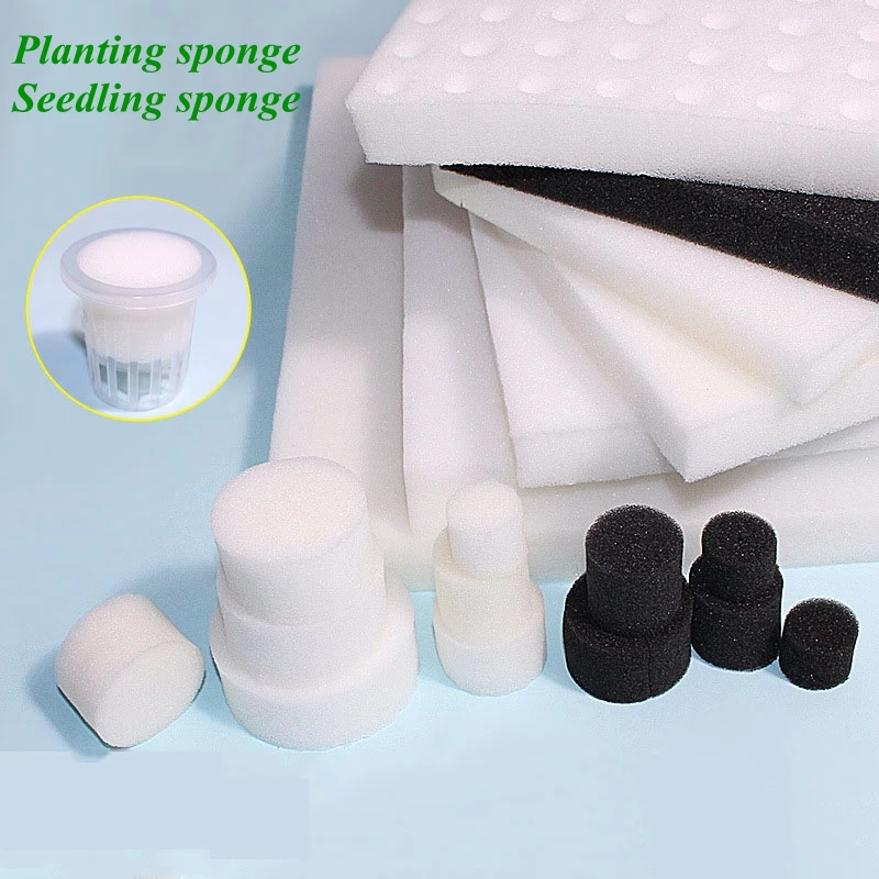 100Pcs Hydroponic Sponge Garden Vegetable Soilless Cultivation Grow Media Sponge Seed Nursery Hydroponic Baskets Planting