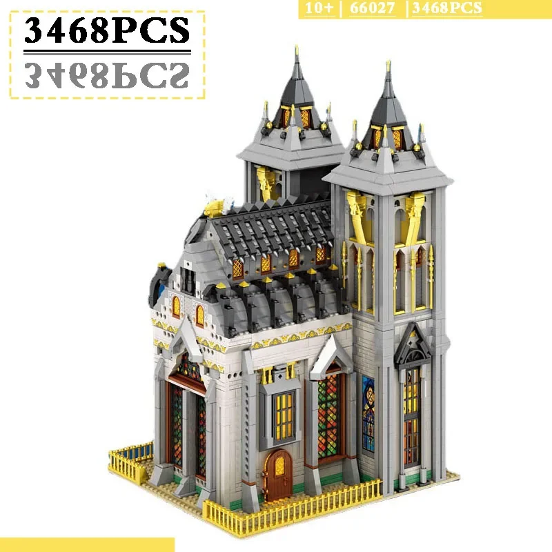 

66027 Medieval Church Castle City Street View Modular 3468PCS Bricks Kids Toys Building Blocks Gifts and Christmas Gifts DIY