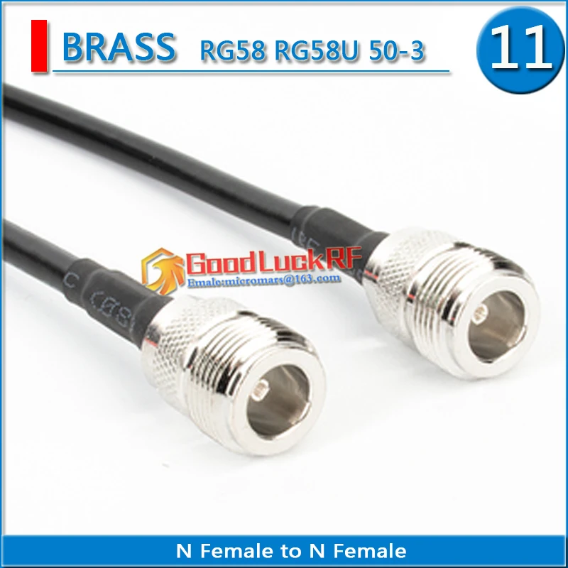 

High-quality Dual L16 N Female to N Female jack Connector Pigtail Jumper RG58 RG-58 3D-FB Extend cable 50 Ohm low loss